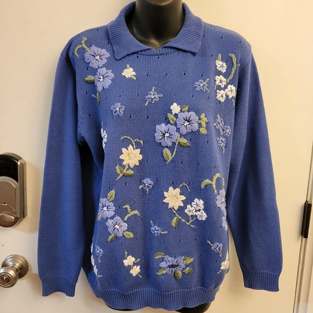 Alfred Dunner Embroidered Sweater